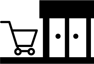 Restaurants and supermarkets icon